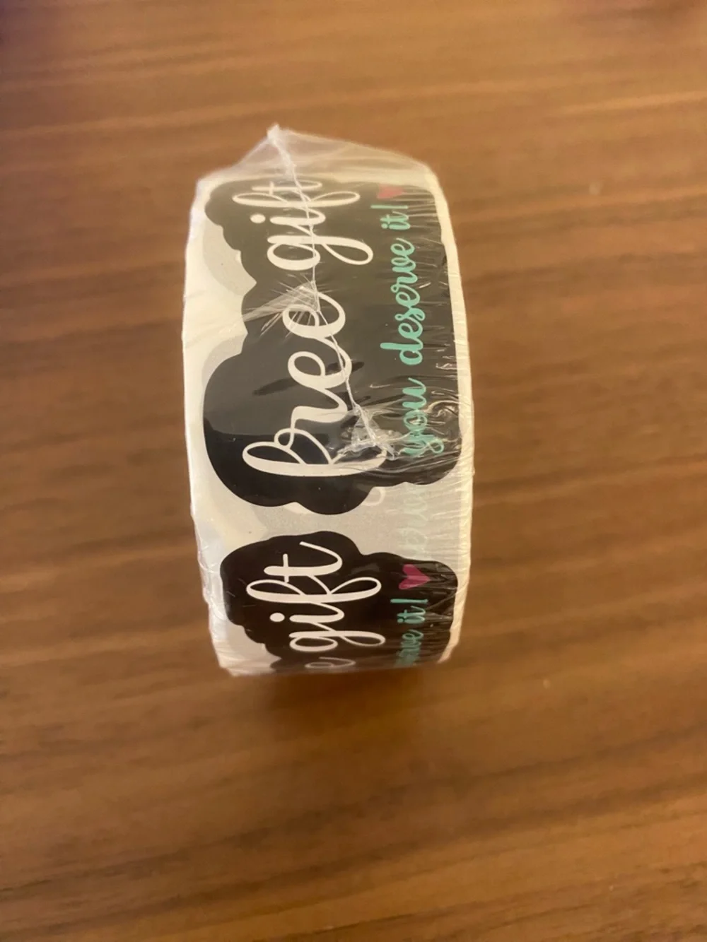 500pc Free Gift You Deserve It Sticker Roll Packaging Labels